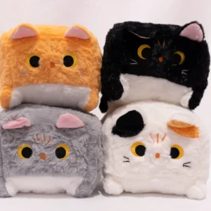 Peluche Gato cuadrado de felpa