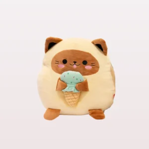 Cojín Fluffy Kawaii Minty amarillo